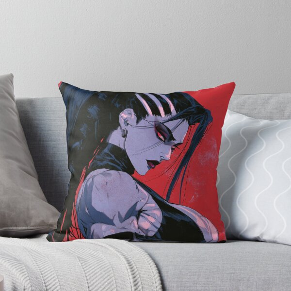 Item preview, Muscular Anime Goth - High Ponytail White Hair Clips Red Backdrop Art designed and sold by AxeWave.