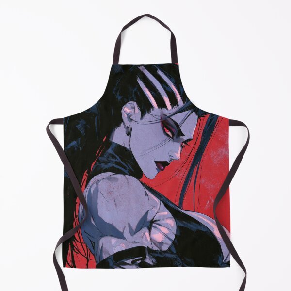 Item preview, Muscular Anime Goth - High Ponytail White Hair Clips Red Backdrop Art designed and sold by AxeWave.