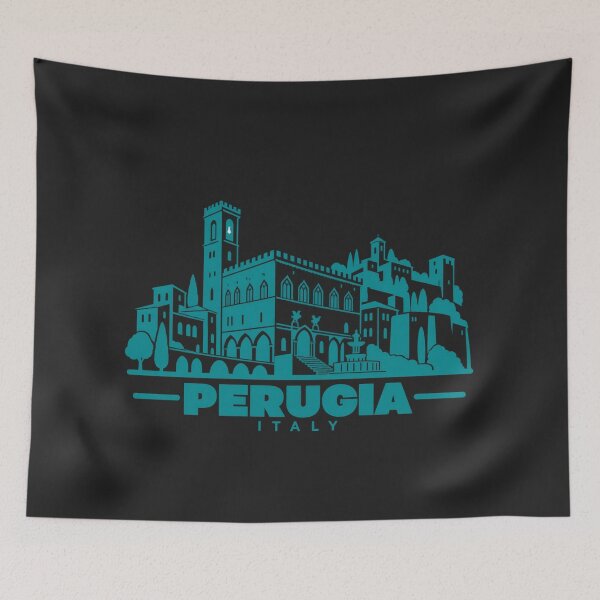 Item preview, Perugia Italy Line Art Skyline Poster designed and sold by CMYKStudio.