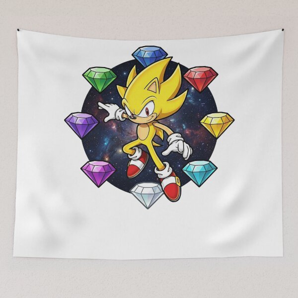 Item preview, Super Sonic & the Chaos Emeralds designed and sold by FreakNRetro.