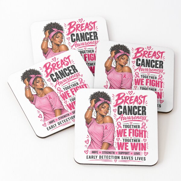 Item preview, Women Black African American Breast Cancer Pink Ribbon Girl designed and sold by SanipepaVase.