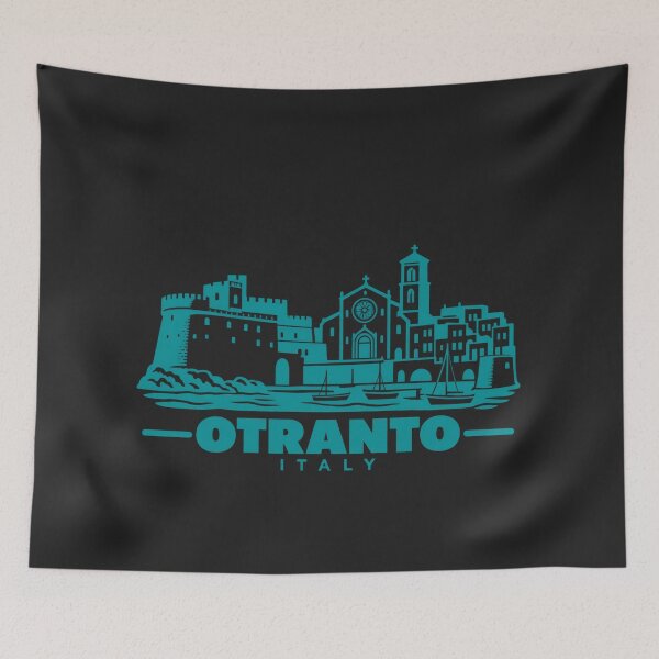 Item preview, Otranto Italy Line Art Coastline Poster designed and sold by CMYKStudio.