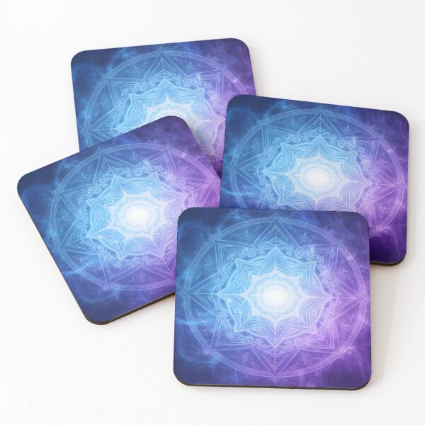 Item preview, Sacred Geometry Mandal in purple and blue designed and sold by artedamensagem.