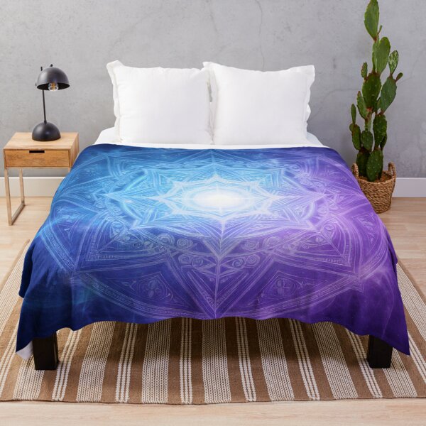 Item preview, Sacred Geometry Mandal in purple and blue designed and sold by artedamensagem.