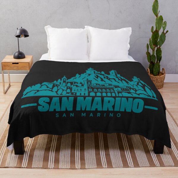 Artikelvorschau, San Marino San Marino Linienkunst-Skyline-Poster entworfen und verkauft von CMYKStudio.