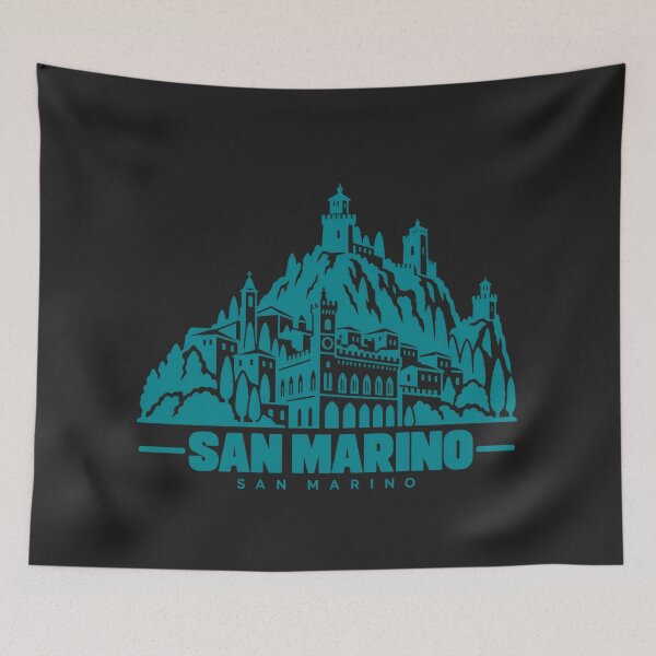 Item preview, San Marino San Marino Line Art Skyline Poster designed and sold by CMYKStudio.