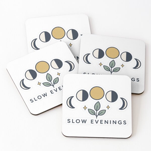 Item preview, Slow Evenings Cozy Night Routine & Desk Decor Aesthetic Sticker designed and sold by morikuma.