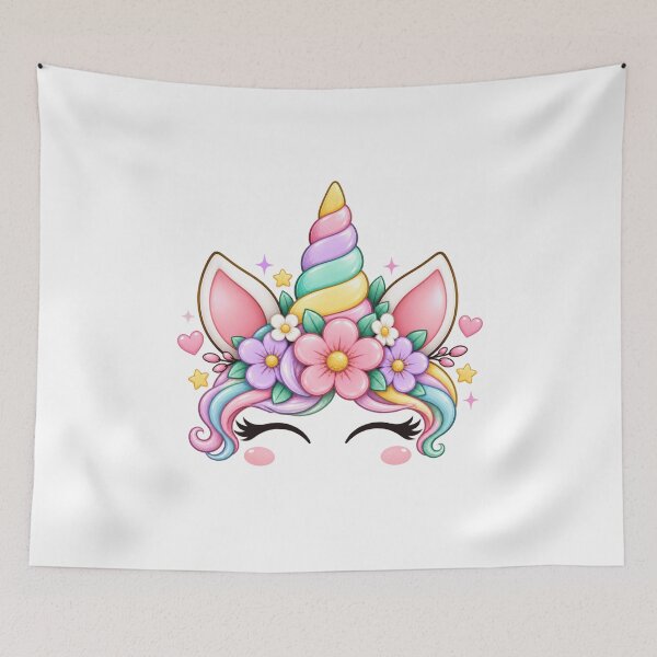 Item preview, Cute Rainbow Unicorn Birthday Tee, Pastel Floral Unicorn Shirt, Kawaii Magical Unicorn T-Shirt, Colorful Birthday Party Top, Unicorn Lover Gift designed and sold by medarabon04.