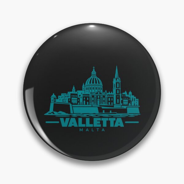 Artikelvorschau, Valletta Malta – Wahrzeichen-Poster (Linienkunst) entworfen und verkauft von CMYKStudio.