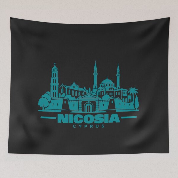 Item preview, Nicosia Cyprus Line Art Skyline Poster designed and sold by CMYKStudio.