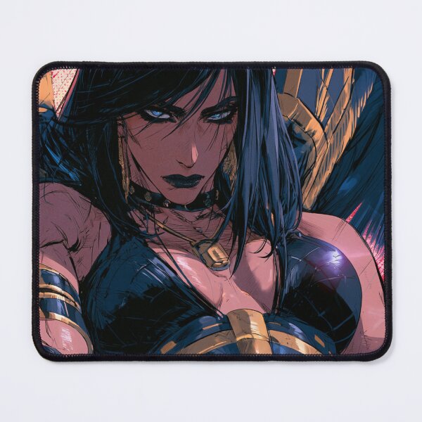 Item preview, Muscular Anime Warrior - Dark Feathered Wings & Gold Accents Art designed and sold by AxeWave.