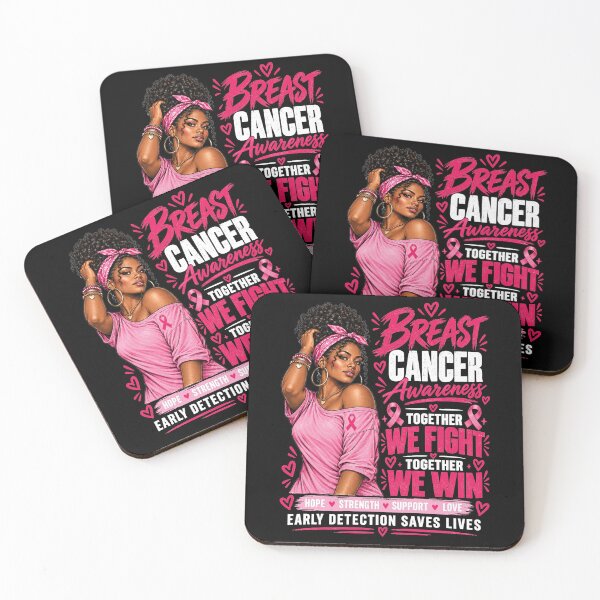 Item preview, Women Black African American Breast Cancer Pink Ribbon Girl 2 designed and sold by SanipepaVase.