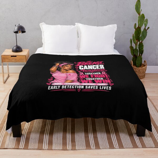 Item preview, Women Black African American Breast Cancer Pink Ribbon Girl 2 designed and sold by SanipepaVase.
