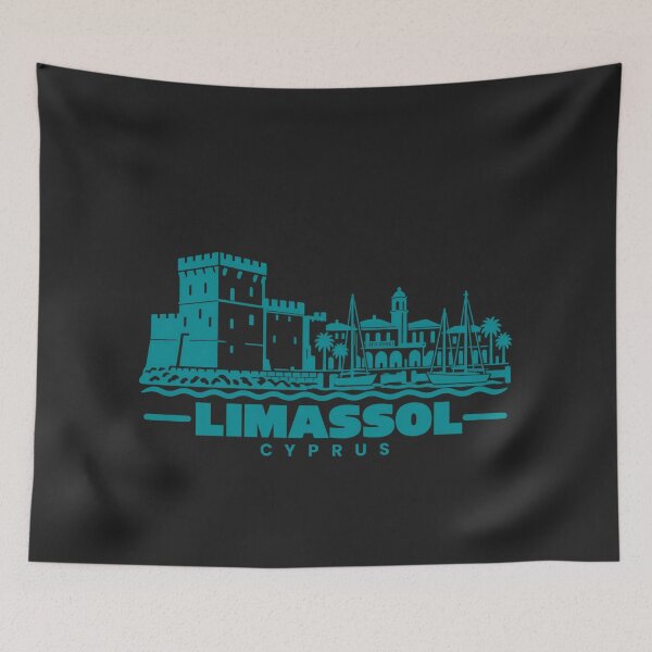 Item preview, Limassol Cyprus Line Art Coastline Poster designed and sold by CMYKStudio.