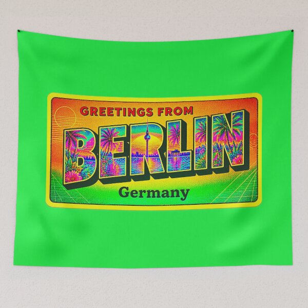 Item preview, Vaporwave Greetings From Berlin - Neon Tourist Irony  designed and sold by A E S T H E T A T A G.
