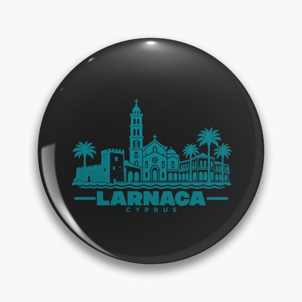 Aperçu de l'œuvre Affiche de la côte de Larnaca, Chypre, style dessin au trait créée et vendue par CMYKStudio.