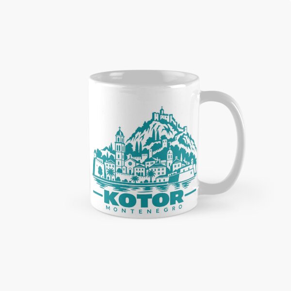 Item preview, Kotor Montenegro Line Art Coastline Poster designed and sold by CMYKStudio.