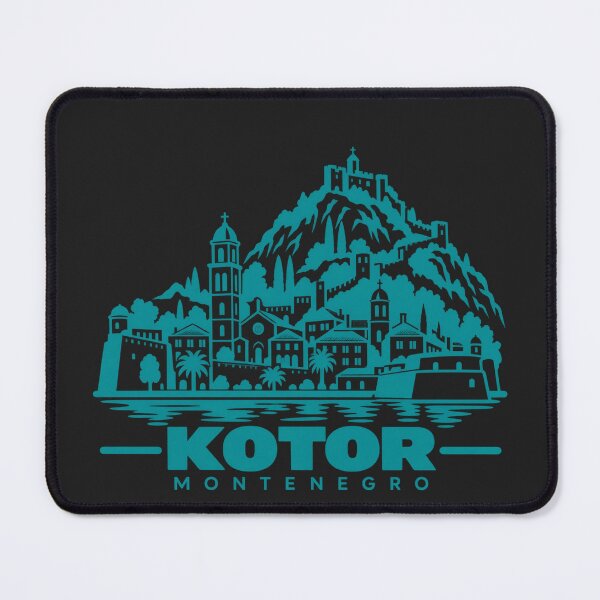 Item preview, Kotor Montenegro Line Art Coastline Poster designed and sold by CMYKStudio.