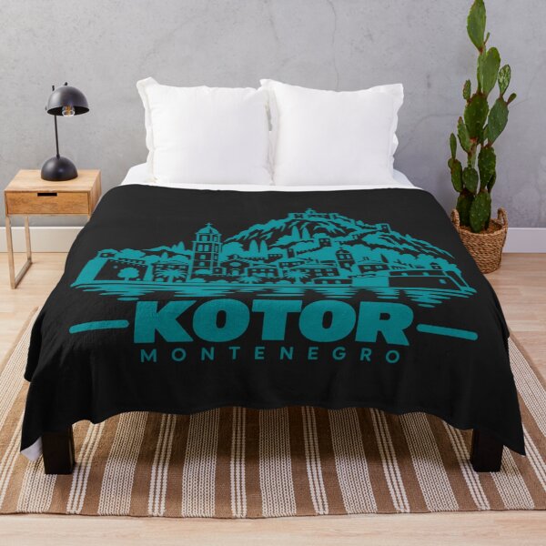 Item preview, Kotor Montenegro Line Art Coastline Poster designed and sold by CMYKStudio.