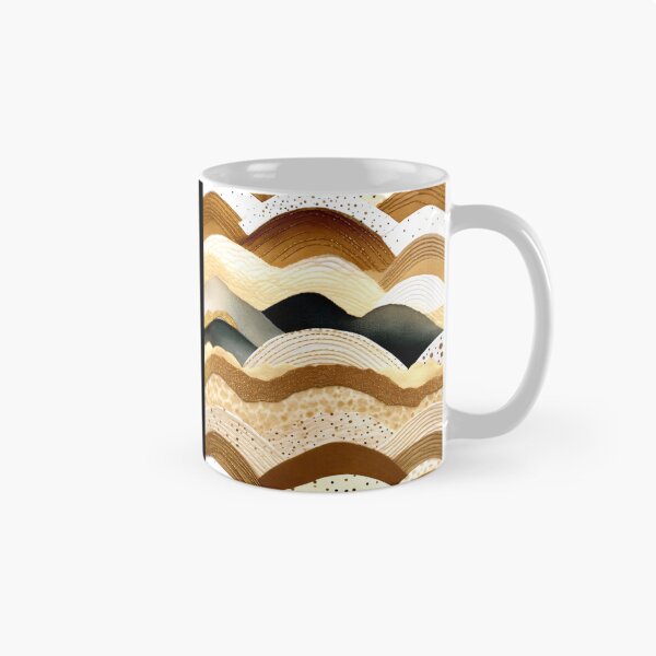 Item preview, Boho Caramel, Cream, And Earthtones Decorative Wavy Pattern designed and sold by DEC02.