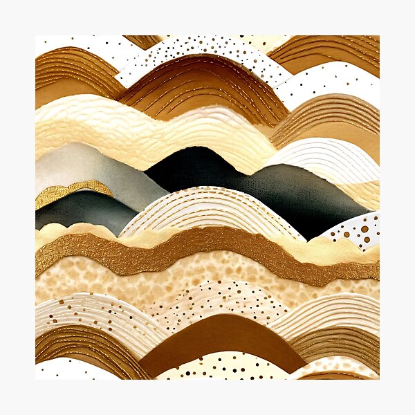 Item preview, Boho Caramel, Cream, And Earthtones Decorative Wavy Pattern designed and sold by DEC02.