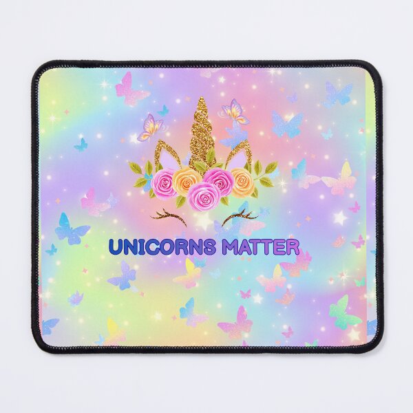 Item preview, Unicorns Matter Floral Gold Glitter Unicorn Rainbow Butterflies designed and sold by Rynasvz.