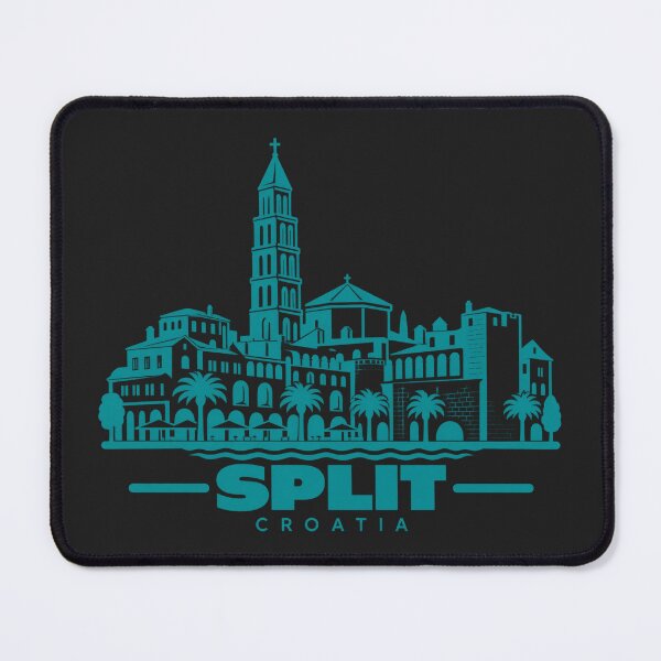 Artikelvorschau, Split, Kroatien – Küstenlinienposter (Linienzeichnung) entworfen und verkauft von CMYKStudio.