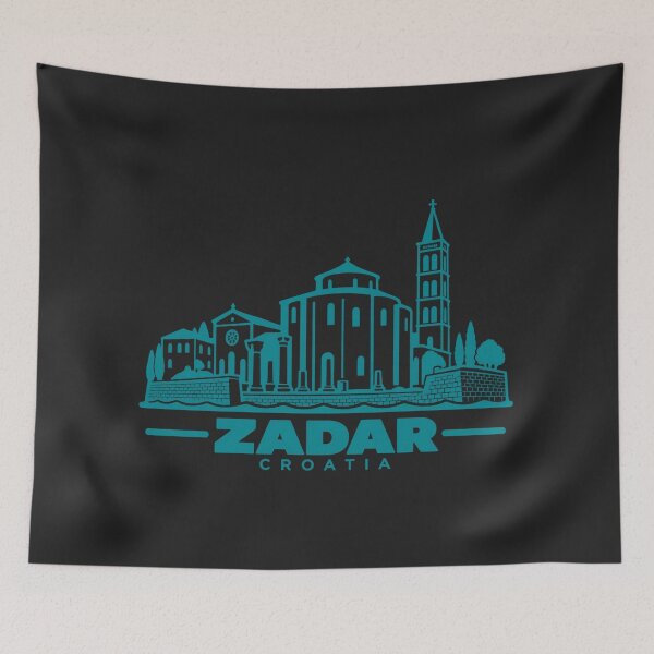 Item preview, Zadar Croatia Line Art Coastline Poster designed and sold by CMYKStudio.
