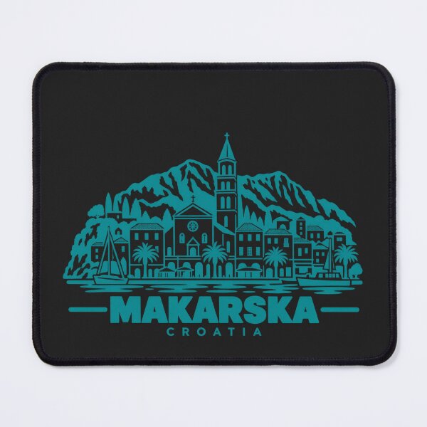 Item preview, Makarska Croatia Line Art Coastline Poster designed and sold by CMYKStudio.