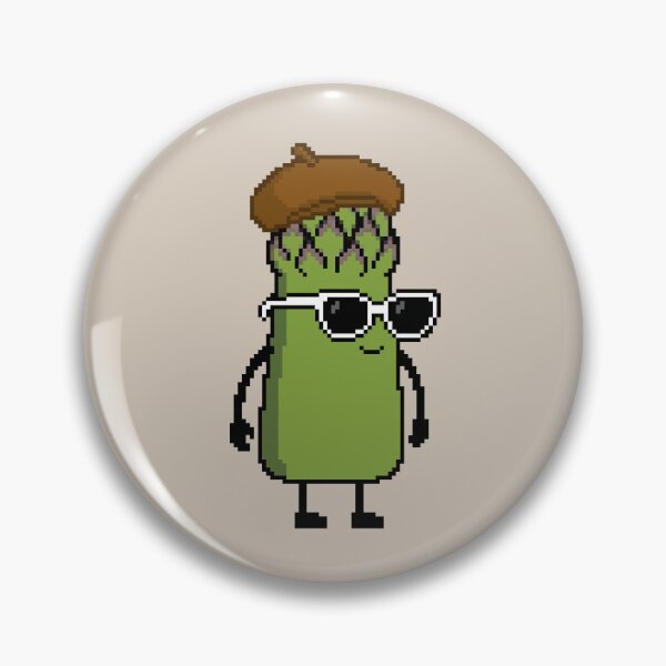 Item preview, Asparagus green Pixel with a Beret (BR) designed and sold by White Rim Mates.