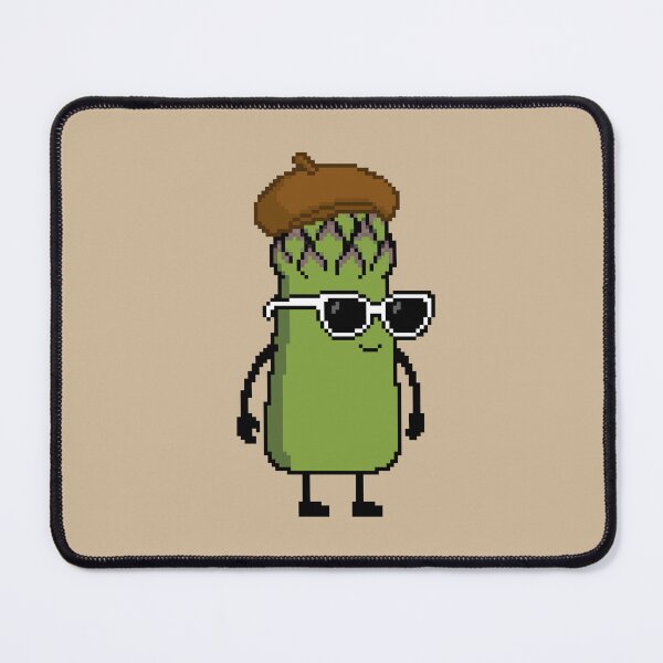Item preview, Asparagus green Pixel with a Beret (BR) designed and sold by White Rim Mates.