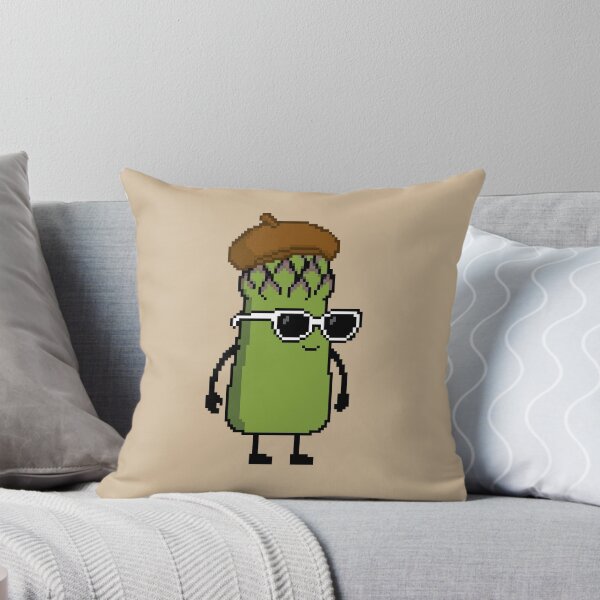 Item preview, Asparagus green Pixel with a Beret (BR) designed and sold by White Rim Mates.