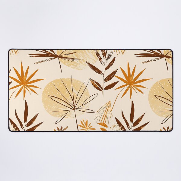 Item preview, Boho Earthtones, Taupe, And Orange Leaves Abstract Designs designed and sold by DEC02.