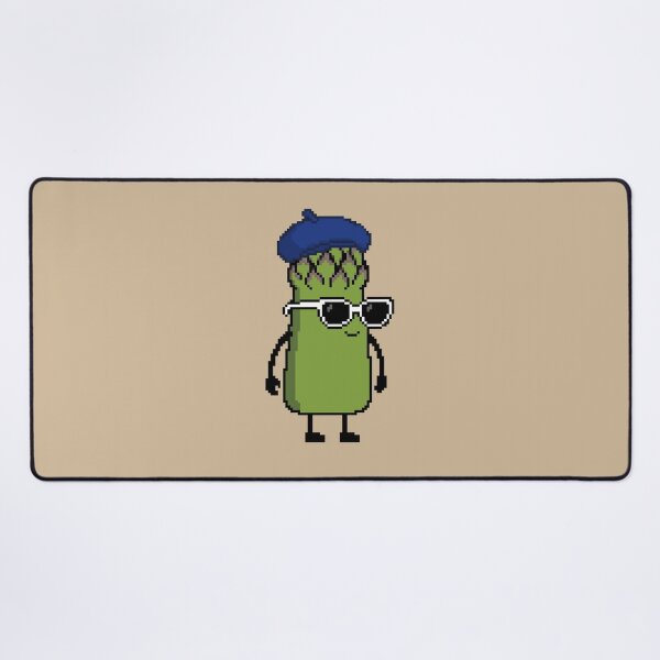 Item preview, Asparagus green Pixel with a Beret (BL) designed and sold by White Rim Mates.