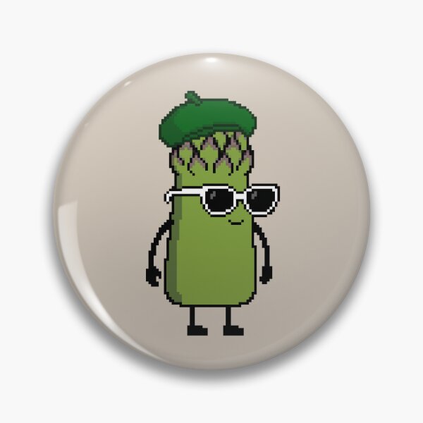 Item preview, Asparagus green Pixel with a Beret (GN) designed and sold by White Rim Mates.