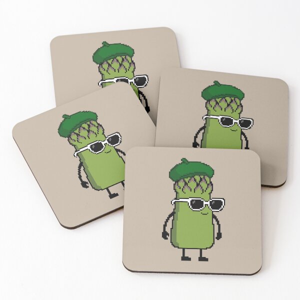 Item preview, Asparagus green Pixel with a Beret (GN) designed and sold by White Rim Mates.
