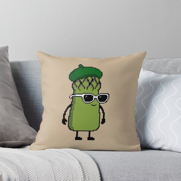 Item preview, Asparagus green Pixel with a Beret (GN) designed and sold by White Rim Mates.