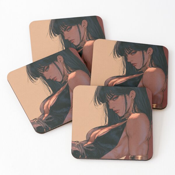 Item preview, Muscular Anime Goth - Straight Bangs & Spiked Choker Warm Portrait designed and sold by AxeWave.