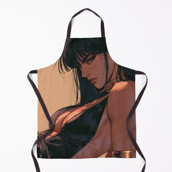 Item preview, Muscular Anime Goth - Straight Bangs & Spiked Choker Warm Portrait designed and sold by AxeWave.