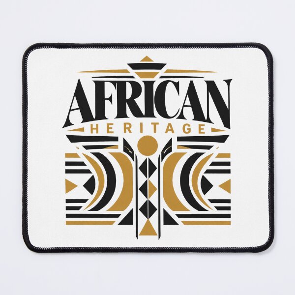 Item preview, African Heritage Luxury Streetwear | Modern Geometric Black Gold Graphic Design designed and sold by limos.
