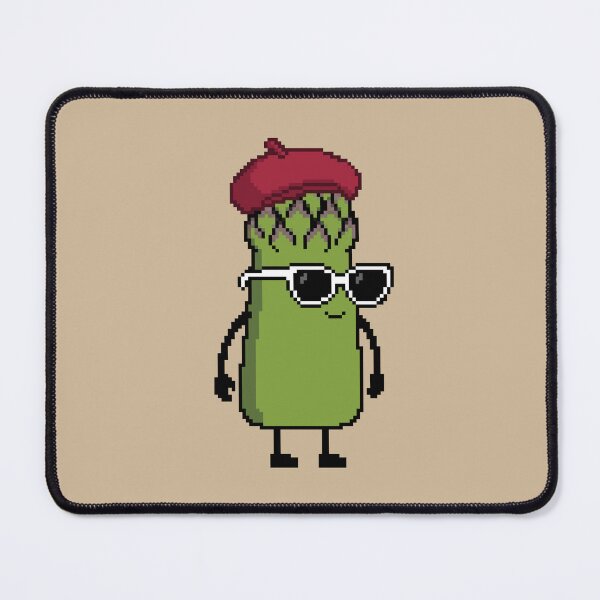 Item preview, Asparagus green Pixel with a Beret (RD) designed and sold by White Rim Mates.