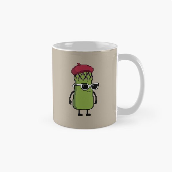 Item preview, Asparagus green Pixel with a Beret (RD) designed and sold by White Rim Mates.