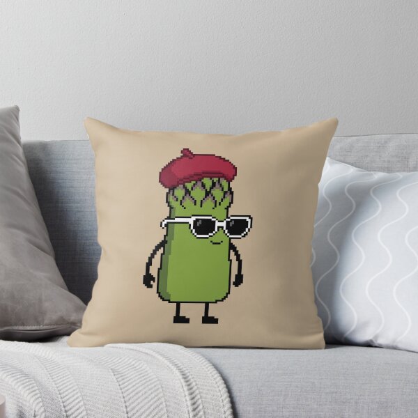 Item preview, Asparagus green Pixel with a Beret (RD) designed and sold by White Rim Mates.