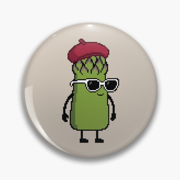 Item preview, Asparagus green Pixel with a Beret (RD) designed and sold by White Rim Mates.