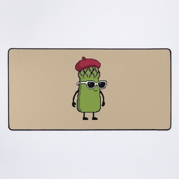Item preview, Asparagus green Pixel with a Beret (RD) designed and sold by White Rim Mates.