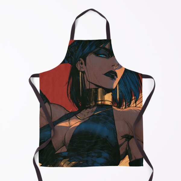 Item preview, Muscular Anime Goth - Dark Bob & Gold Choker Portrait designed and sold by AxeWave.