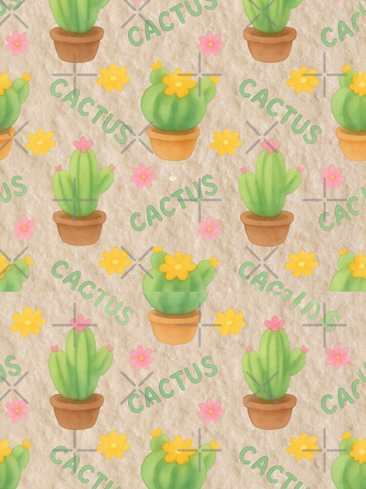Thumbnail 4 of 4, iPhone Case, Cute Cactus Pattern Pastel Succulent Pattern designed and sold by Rynavz.