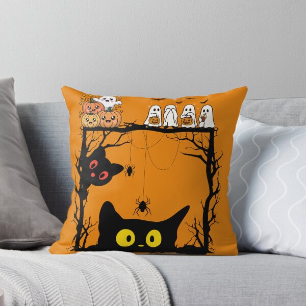 Item preview, spooky halloween cat designed and sold by Zellija.