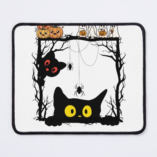 Item preview, spooky halloween cat designed and sold by Zellija.