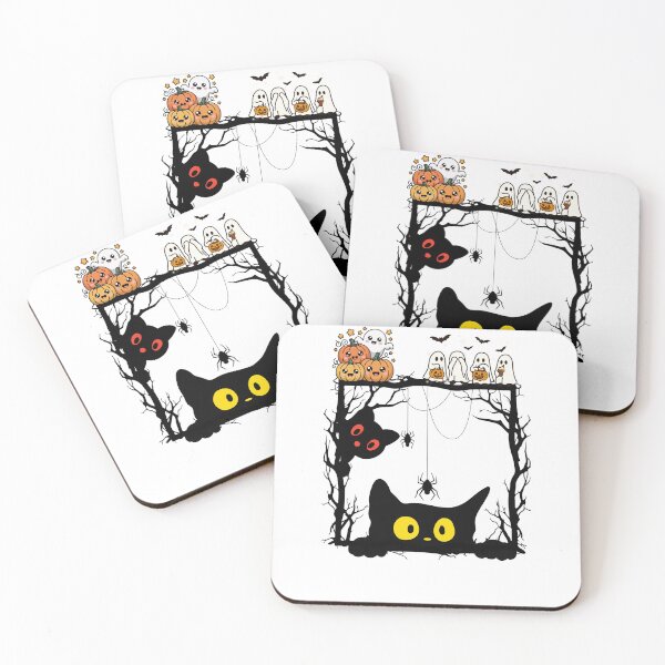 Item preview, spooky halloween cat designed and sold by Zellija.